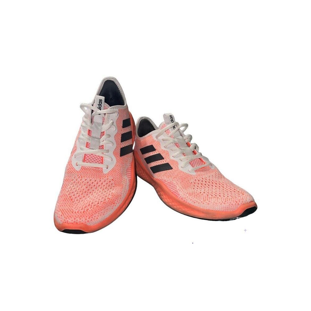 Adidas Womens Fluidflow Running‎ Shoes Orange EG3672 Stripe Lace Up Mesh 8M